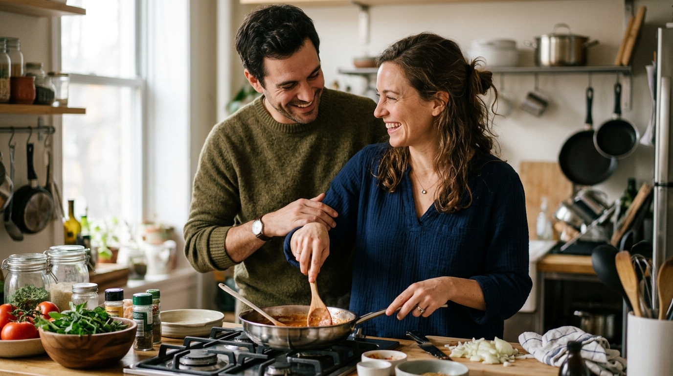 Cuisiner à deux : transformer un dîner en moment complice